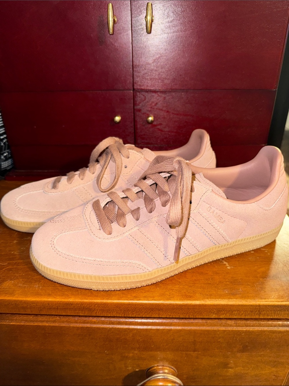 Adidas Pink Suede Samba Sneakers